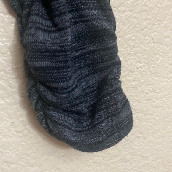 Democracy Striped Rauched Sleeves Black Grey Pockets L - Picture 7 of 10